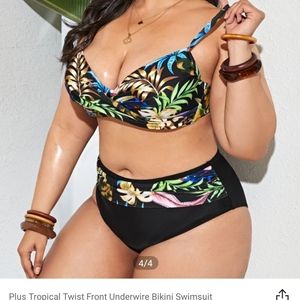 Tropical pattern bikini